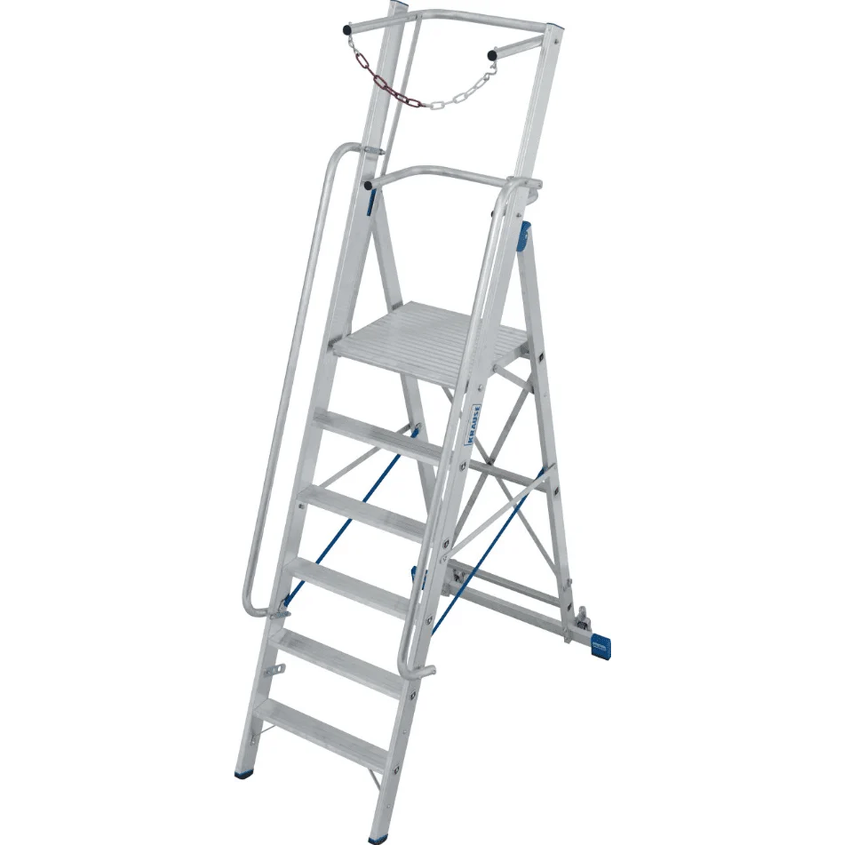 Стремянка STABILO с большой площадкой и дугой безопасности 6 ступеней